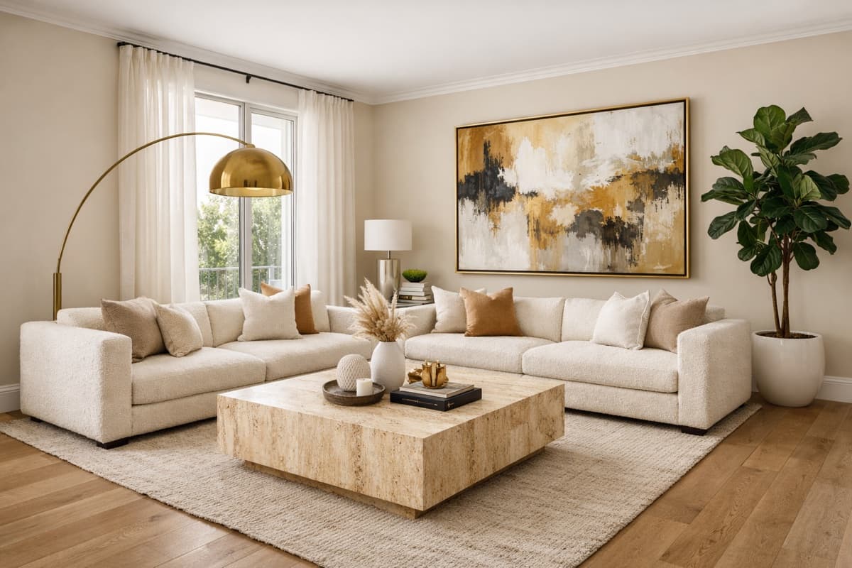 Modern Luxury style Living Room interior design transformation