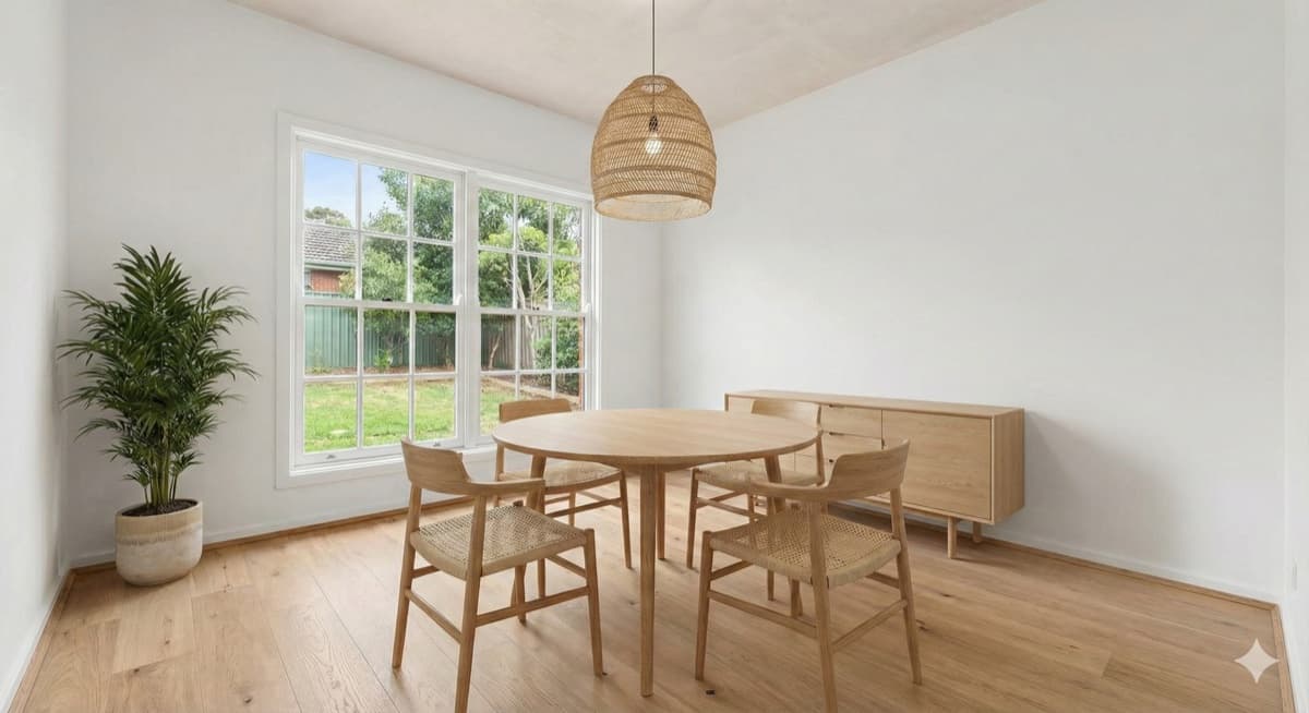 Room after Virtual Staging style AI transformation