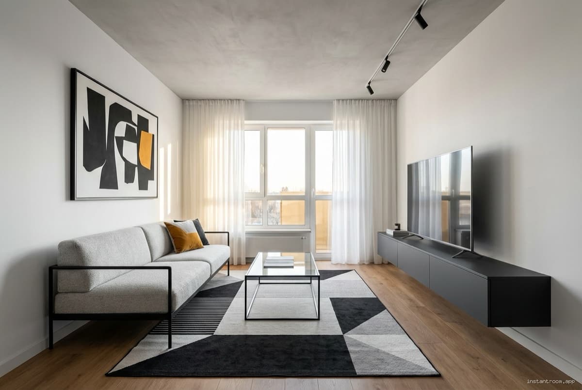 Room after Sketch to Image style AI transformation